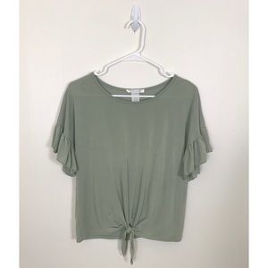 Caution to the wind green top💚